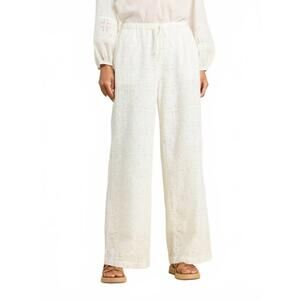 NEW TROVATA vera embroidered pant in handkerchief eyelet